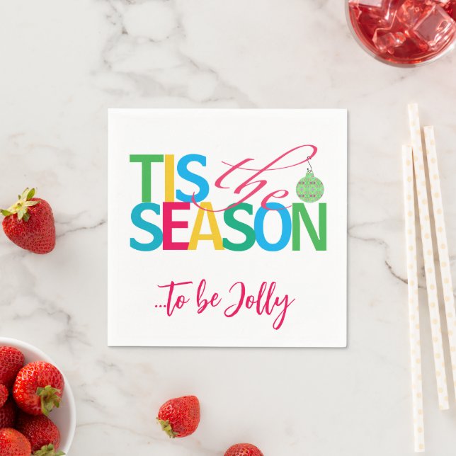 Serviette En Papier Tis the Season Napkins (En situation)