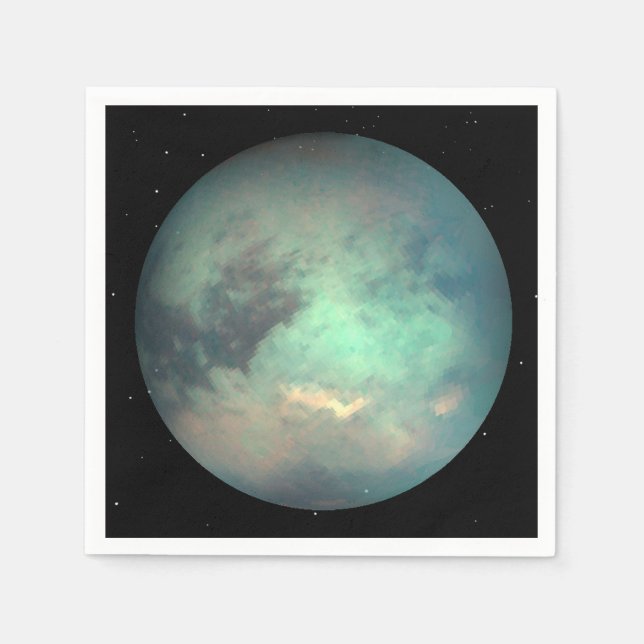 Serviette En Papier Titan de la lune de Saturne (Devant)