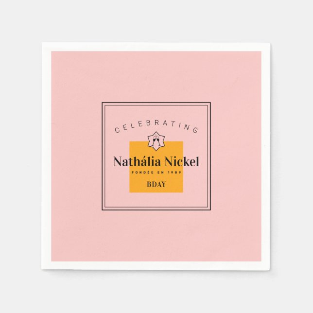 Serviette En Papier Toast au champagne (Devant)