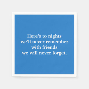 Serviette En Papier Toast de vin bleu