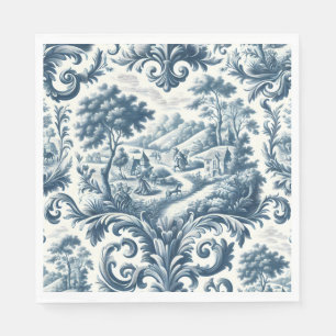 Serviette En Papier Toile Bleue Pays Français