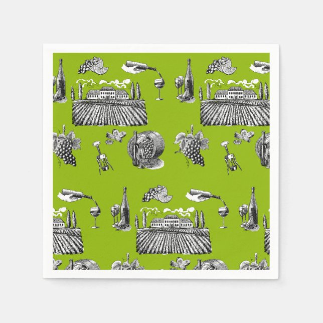 Serviette En Papier Toile & Calligraphie Mariage modifiable (Devant)