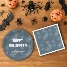 Serviette En Papier Toile d'araignée grise, fête d'Halloween