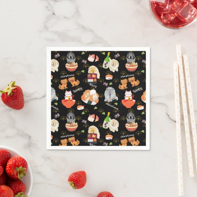 Serviette En Papier TOKYO CHOWTIME Chow (En situation)