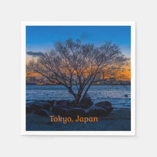 Serviette En Papier Tokyo Sunset, photo artistique,
