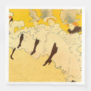 Serviette En Papier Tolouse Lautrec Danseuses Filles Jaune