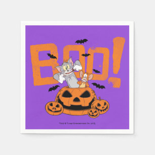 Serviette En Papier Tom & Jerry   Happy Halloween Boo
