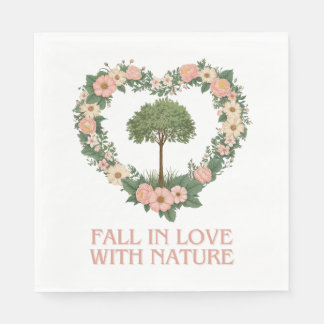 Serviette En Papier Tomber amoureux de la nature