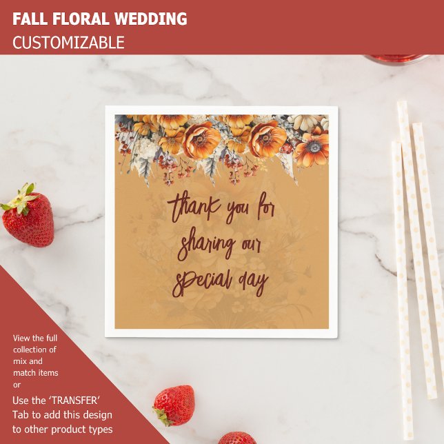 SERVIETTE EN PAPIER TOMBER FLORAL (Créateur téléchargé)