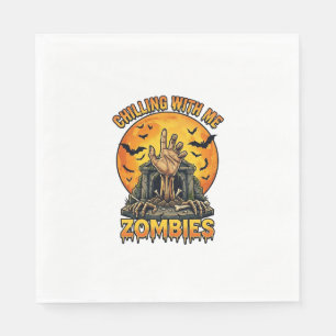 Serviette En Papier Tombes de main de zombies glaçants Chauves-souris