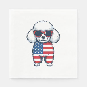 Serviette En Papier Tonde patriotique aux lunettes de soleil Dessin ve