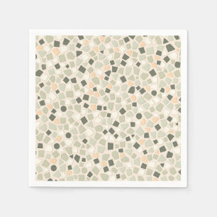 Serviette En Papier Tone Terrazzo Motif Mosaïque moderne