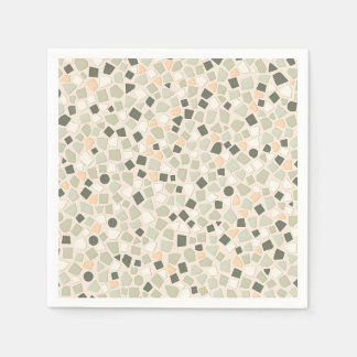 Serviette En Papier Tone Terrazzo Motif Mosaïque moderne