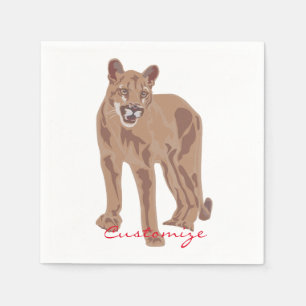 Serviette En Papier Tonnerre-Cove du Lion de la montagne Cougar Puma