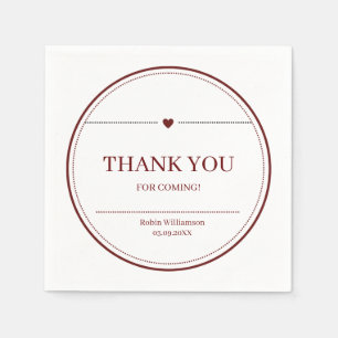 Serviette En Papier Tons Rust Minimaliste Tons Terres Couleurs Merci