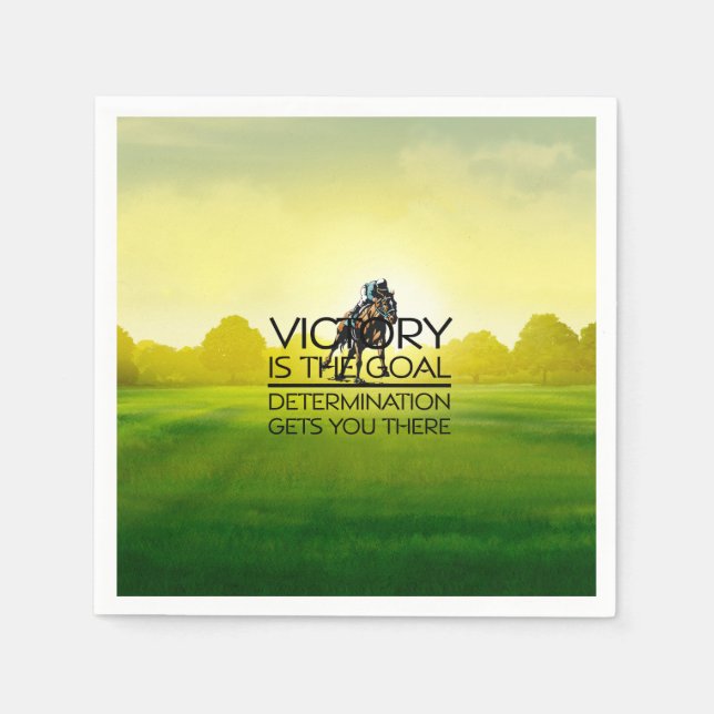 Serviette En Papier TOP Horse Race Victoire But (Devant)