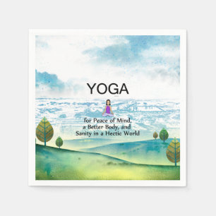 Serviette En Papier TOP Yoga Slogan serviettes