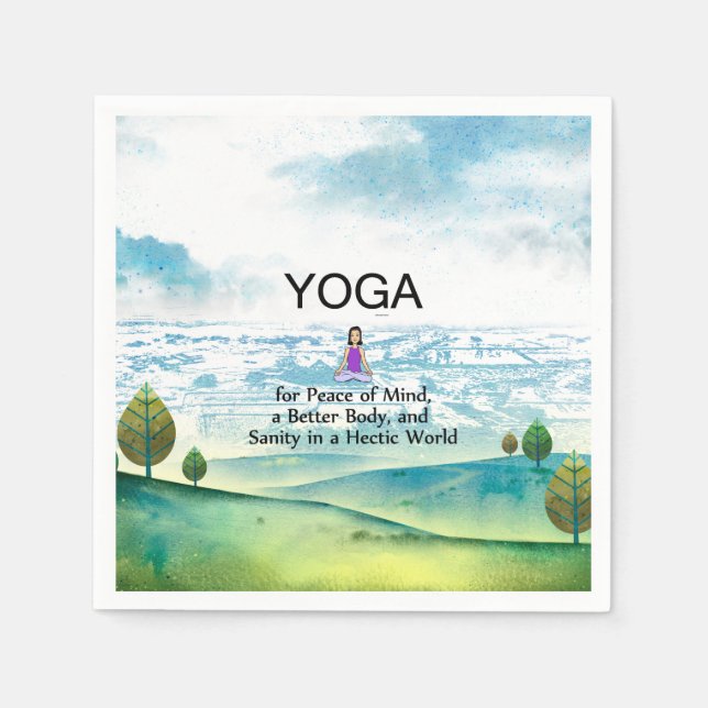 Serviette En Papier TOP Yoga Slogan serviettes (Devant)