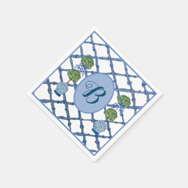 Serviette En Papier Topiaire peint Chinoiserie Ginger Jars Jar (Coin)