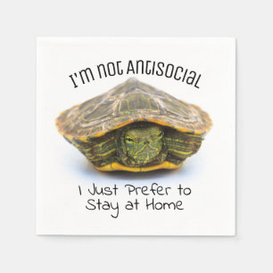 Serviette En Papier Tortue anti-sociale