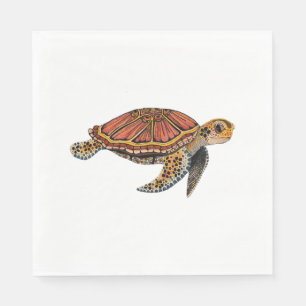 Serviette En Papier Tortue de mer Totem animal