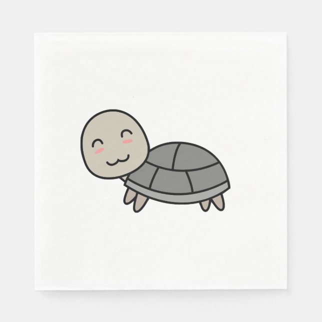 Serviette En Papier Tortue dessin animé animal (Devant)