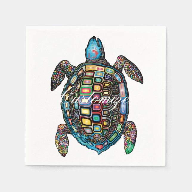 Serviette En Papier Tortues de mer Thunder_Cove (Devant)