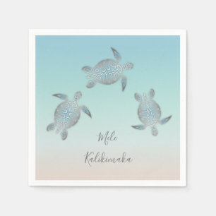 Serviette En Papier Tortues marines   Mele Kalikimaka   Côtier