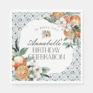 Serviette En Papier Toscane Carrelage Italien Anniversaire Table Décor