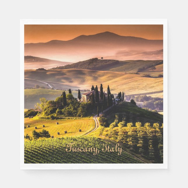Serviette En Papier Toscane, Italie - photo de paysage (Devant)