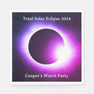 Serviette En Papier Total éclipse solaire 2024