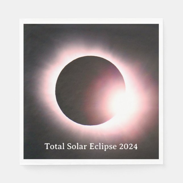 Serviette En Papier Total éclipse solaire 2024 (Devant)