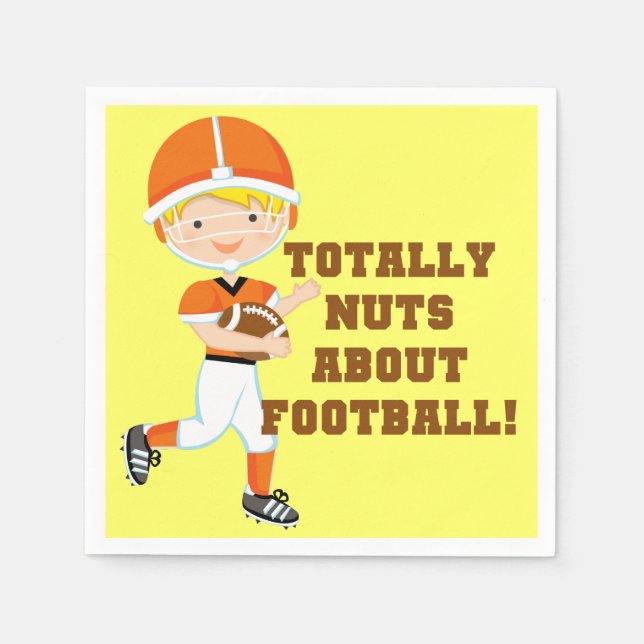 Serviette En Papier Totalement Nuts au sujet du football (Devant)