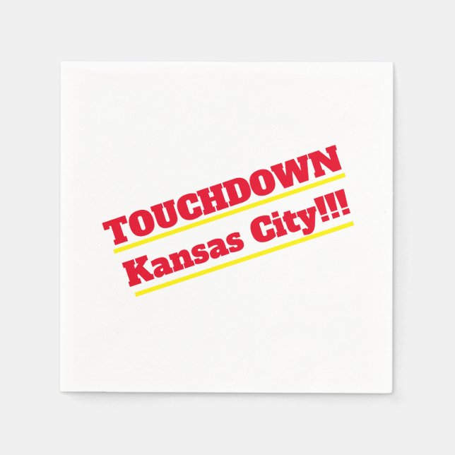 Serviette En Papier Touchdown Kansas City Cocktail Napkins (Devant)