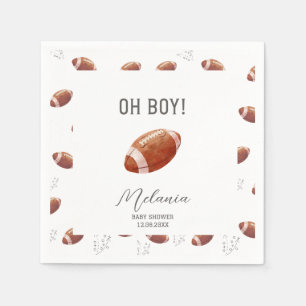 Serviette En Papier    Touchdowns de football américain aquarelle bébé