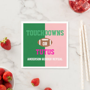 Serviette En Papier Touchdowns ou Tutus Genre Reveal