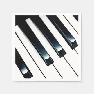 Serviette En Papier Touches de Piano Élégantes Papier