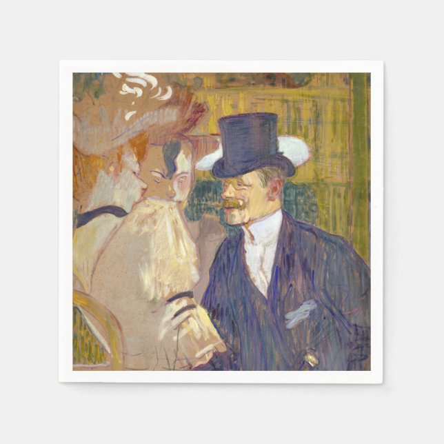 Serviette En Papier Toulouse-Lautrec - L'Anglais à la Rouge (Devant)