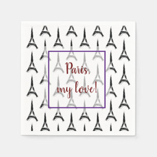 Serviette En Papier Tour Eiffel