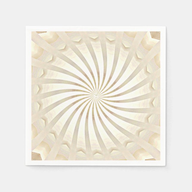 Serviette En Papier Tourbillon Crème Beige (Devant)