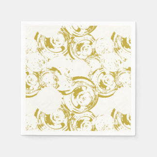 Serviette En Papier Tourbillon d'or au champagne Abstrait