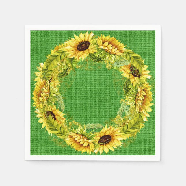 Serviette En Papier Tournesol (Devant)