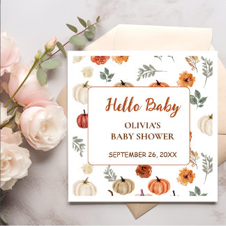 Serviette En Papier Tournesol de citrouille d'automne