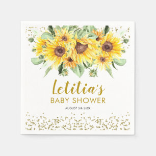 Serviette En Papier Tournesol est sur le chemin Baby shower Papier Nap