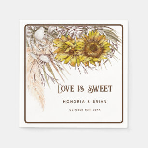 Serviette En Papier Tournesol Moutarde Rustique