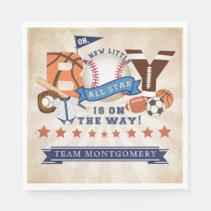 Serviette En Papier Tous les Baby showers sportifs Star