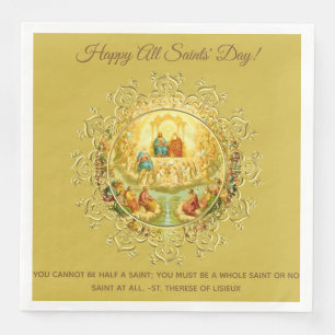 SERVIETTE EN PAPIER TOUS LES SAINTS JOUR FÊTE FÊTE FÊTE FÊTE