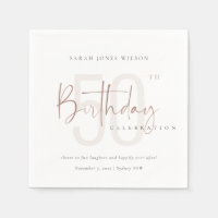 TOUT ÂGE ROSE OR BLUSH ROSE TYPOGRAPHIE ANNIVERSAI