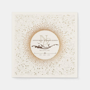 Serviette En Papier TOUT Anniversaire Élégant Monogram Napkin