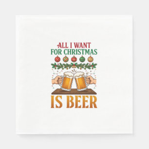 Serviette En Papier Tout ce que Noël veut, c'est des mugs pour trinque